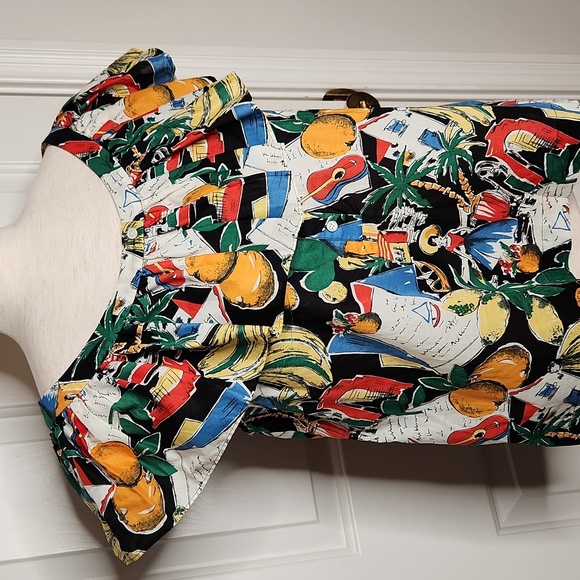 J. Crew Ruffle Top Post Card Print Size 12 NWT - Picture 4 of 14